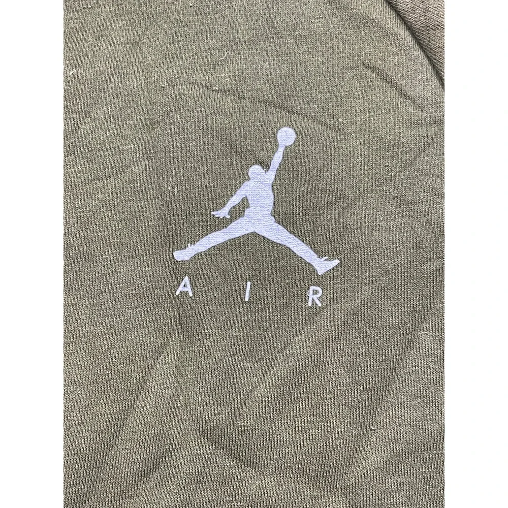 Jordan Crewneck Sweatshirt Cotton Polyester Olive Green Small Mens